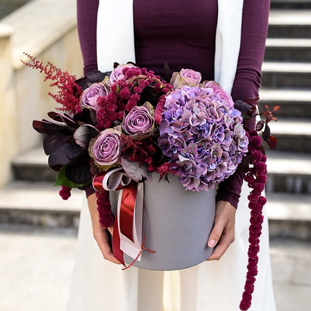 Цветы в коробке "Осенние грезы" medium