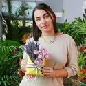 Цветы в конверте с лавандой