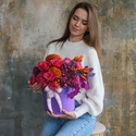 Цветы в коробке "Осенние объятия"