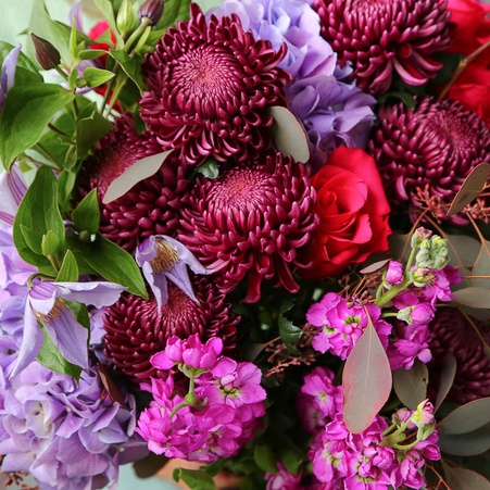 Букет "Осенній марсала"