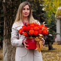 Квіти в коробці троянда "Гош"