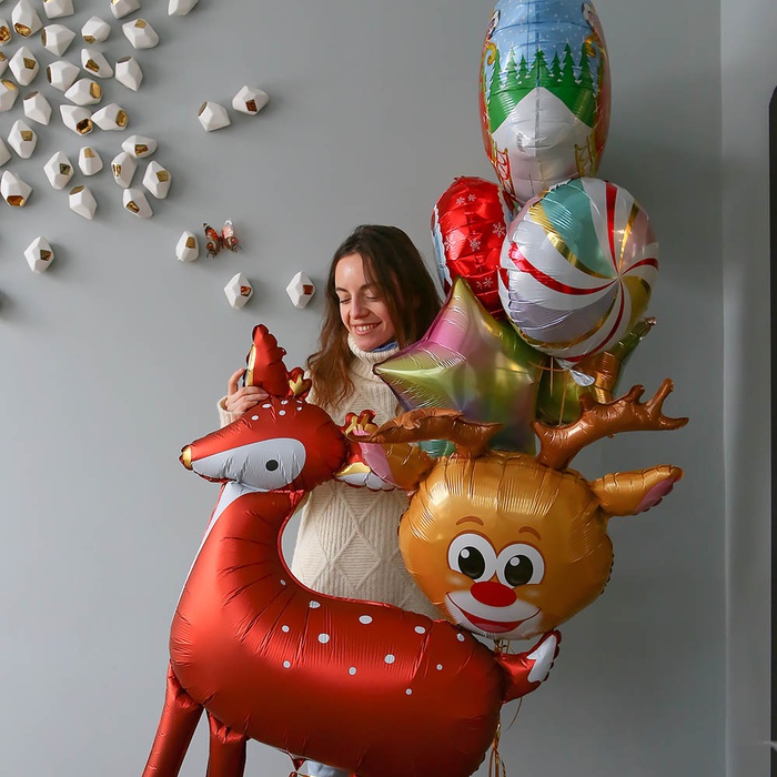 Оберемок повітряних куль "Різдвяний"