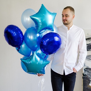 Оберемок повітряних куль "Синьо-блакитний"