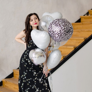 Охапка воздушных шаров "Леопардовый принт"