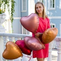 Охапка воздушных шаров "5 сердец"