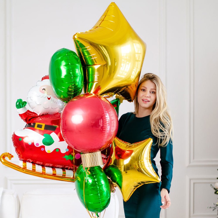 Охапка из воздушных шаров "Зимняя сказка"