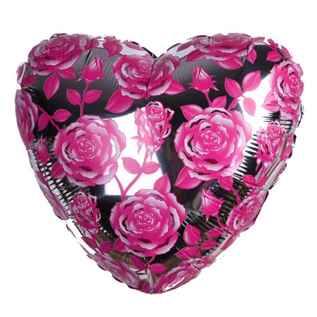 Фольгированный воздушный шар с розами
