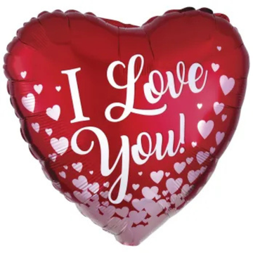 Фольгована повітряна куля серце "Кохаю тебе"