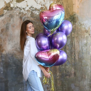 Охапка воздушных шаров "Омбре", 11 шт