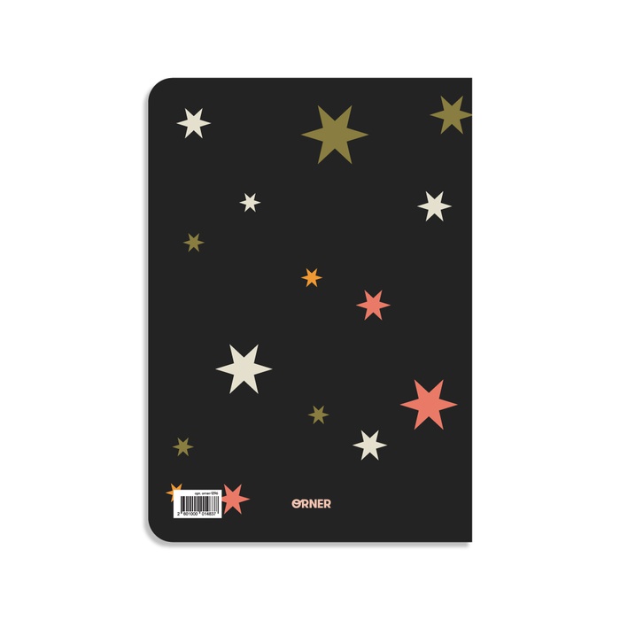 Блокнот в клетку Orner - "Feels Good", черный