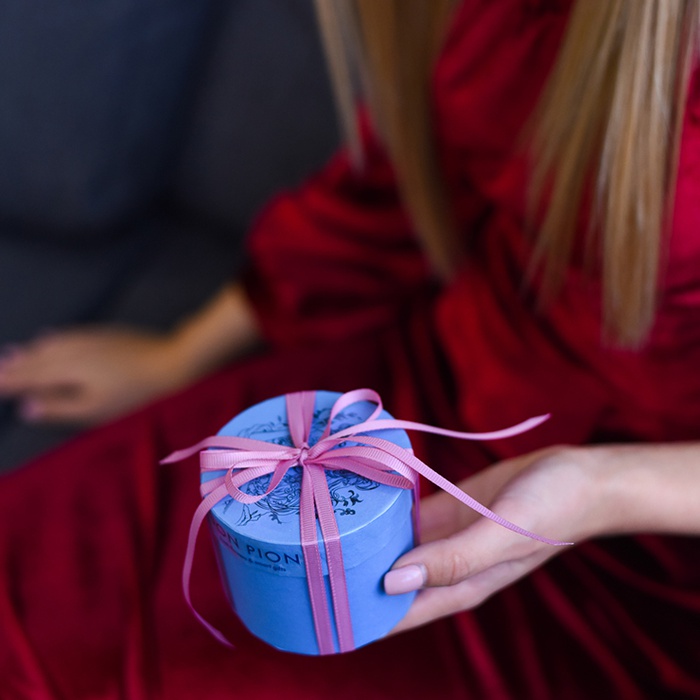 Цветы в коробке "Романтика" mini