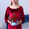 Цветы в конверте "Красные розы"