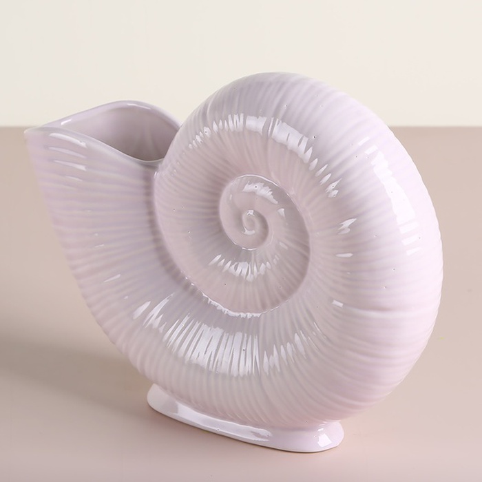 Керамическая ваза "Лунная спираль" лиловая, большая