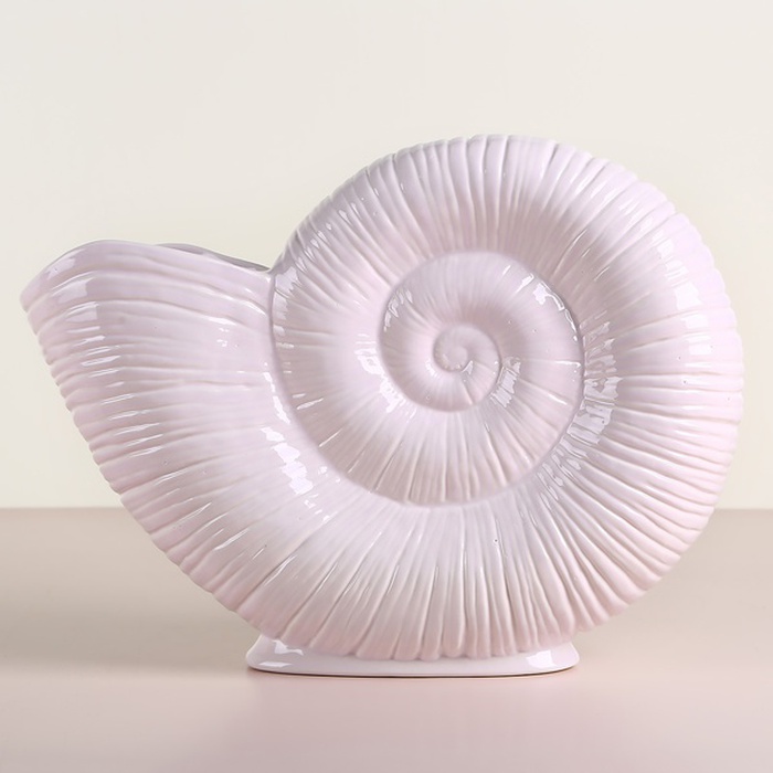 Керамическая ваза "Лунная спираль" лиловая, большая