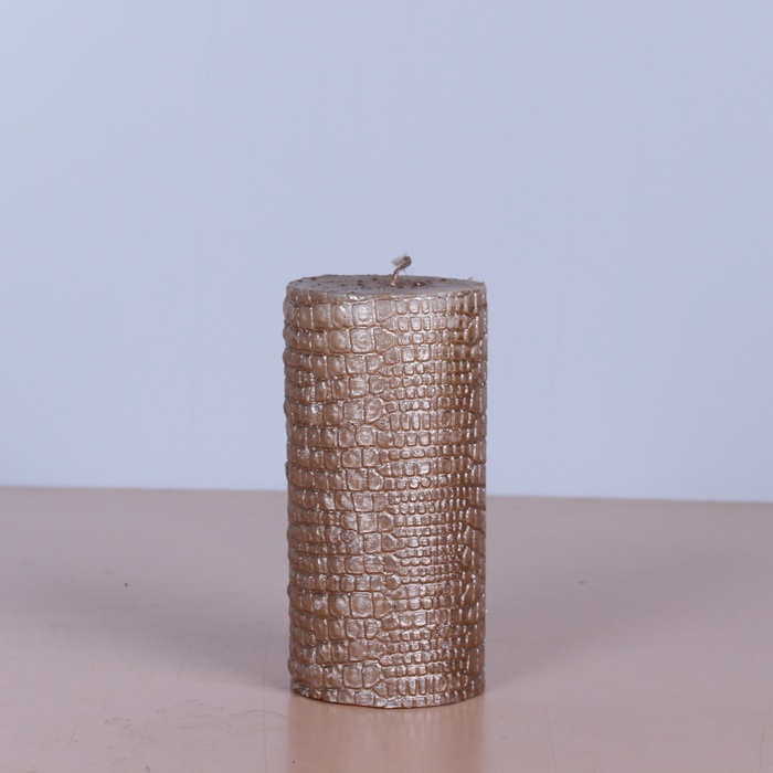 Свеча цилиндр рептилия беж, M