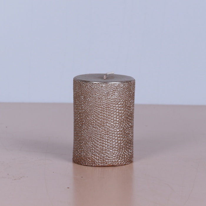 Свеча цилиндр рептилия беж, S