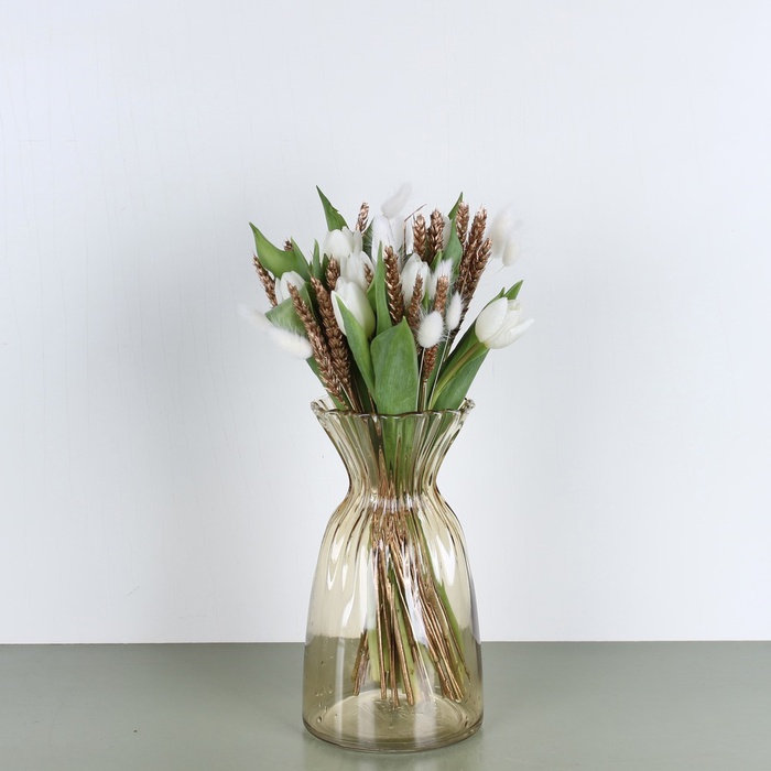 Ваза стеклянная Грейс, амбер