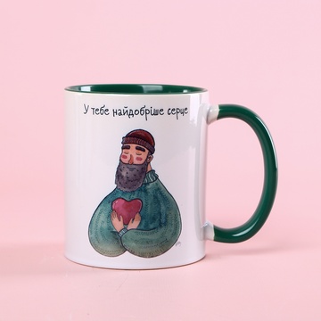 Керамічна чашка "У тебе найдобріше серце"