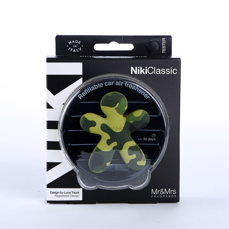 Ароматизатор в машину человечек Mr&Mrs NIKI CLASSIC Pine & Eucalyptus - Green Camouflage