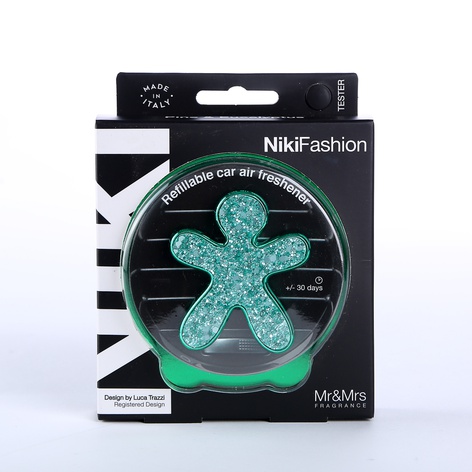 Ароматизатор в машину чоловічок Mr&Mrs NIKI FASHION Pine & Eucalyptus - Glitter Sea Water