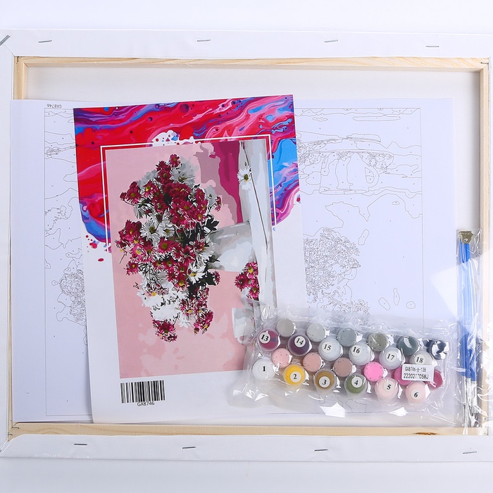 Картина по номерам Анютины глазки