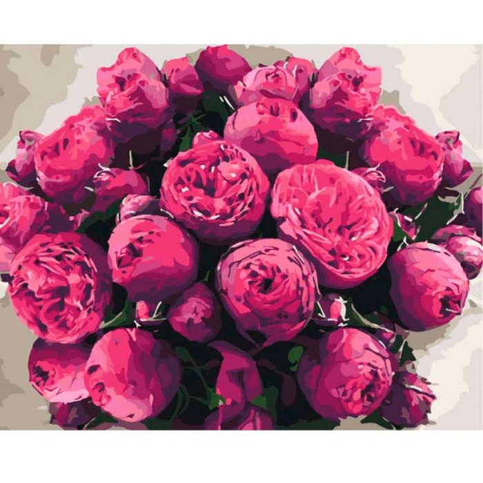 Картина по номерам Малиновые пионы