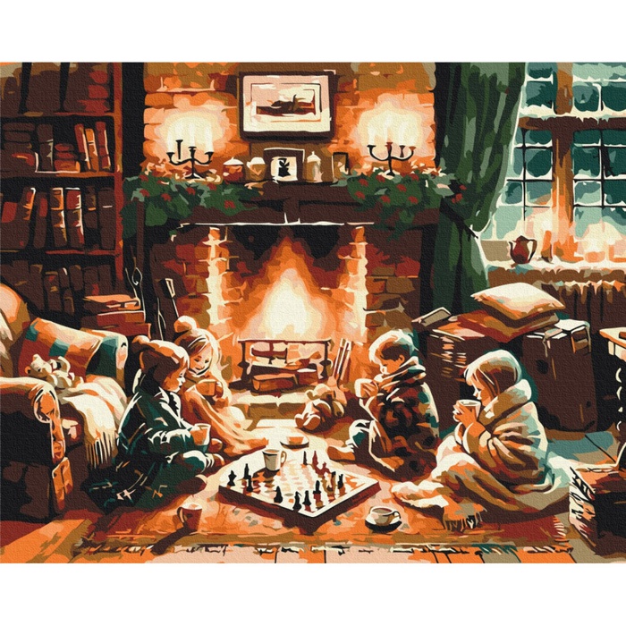 Картина за номерами "Коли за вікном завірюха"