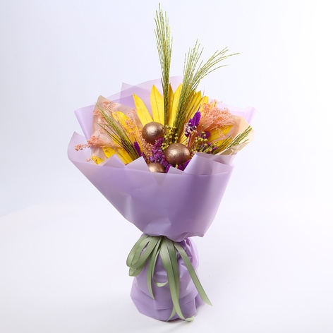 Букет із сухоцвітів "Кольорове щастя"