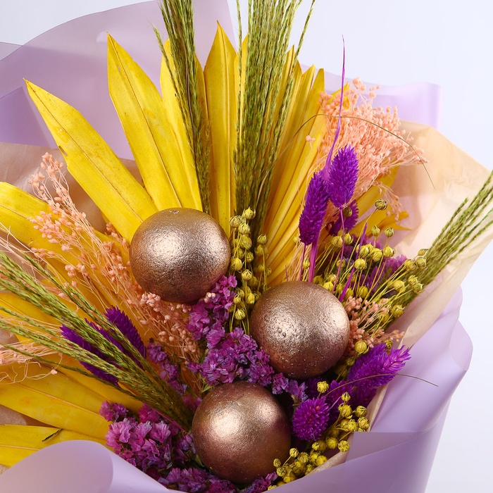 Букет із сухоцвітів "Кольорове щастя"