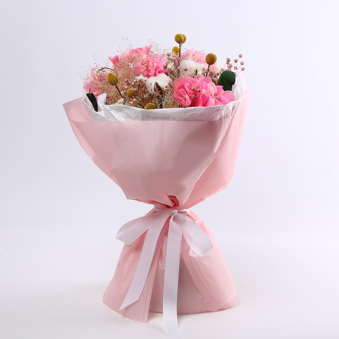 Букет из сухоцветов "Розовая тишина"