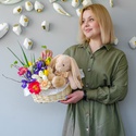 Квіти в кошику "Великодній зайчик"