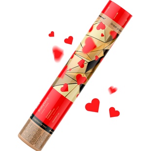 Хлопушка красные сердца