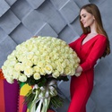 Букет 201 біла троянда Аваланч