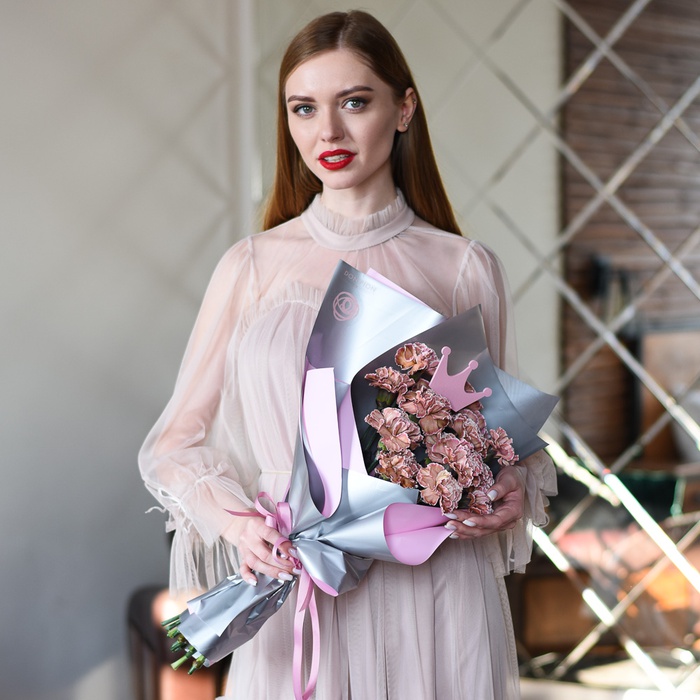 Гвоздика бордо биколор