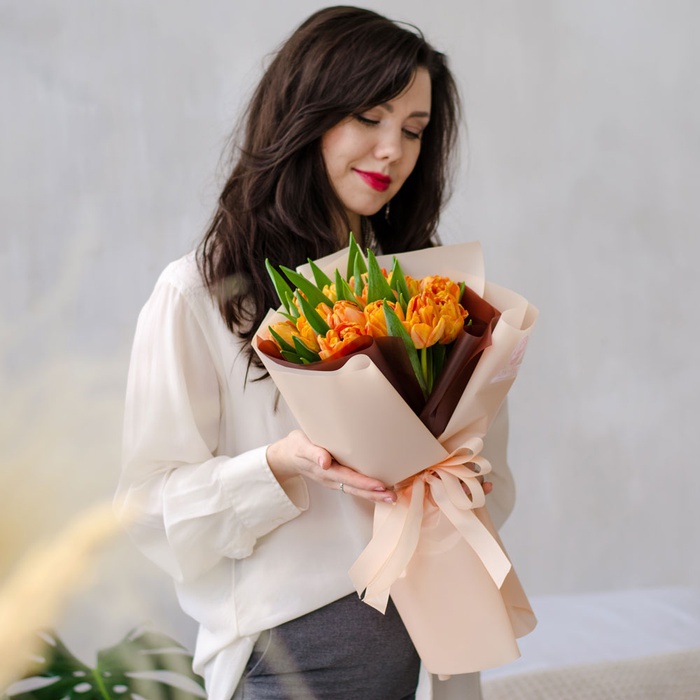 Тюльпан дабл оранжевый