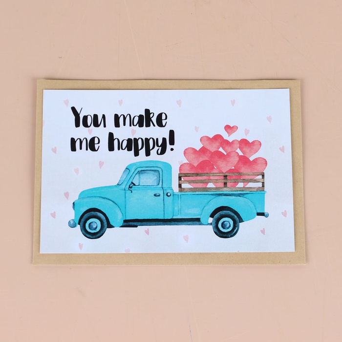 Листівка "You make me happy"