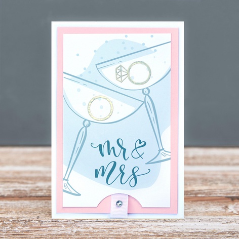 Листівка ручної роботи "Mr&Mrs"