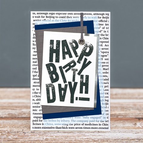 Вітальна листівка для чоловіка "Happy Birthday"