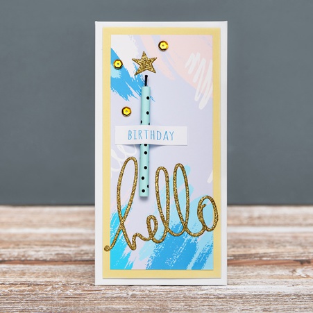 Конверт ручной работы "Hello Birthday"