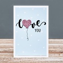 Открытка ручной работы "Love you"
