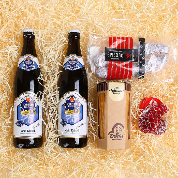 Подарунковий продуктовий набір "Ковбаса і сир"