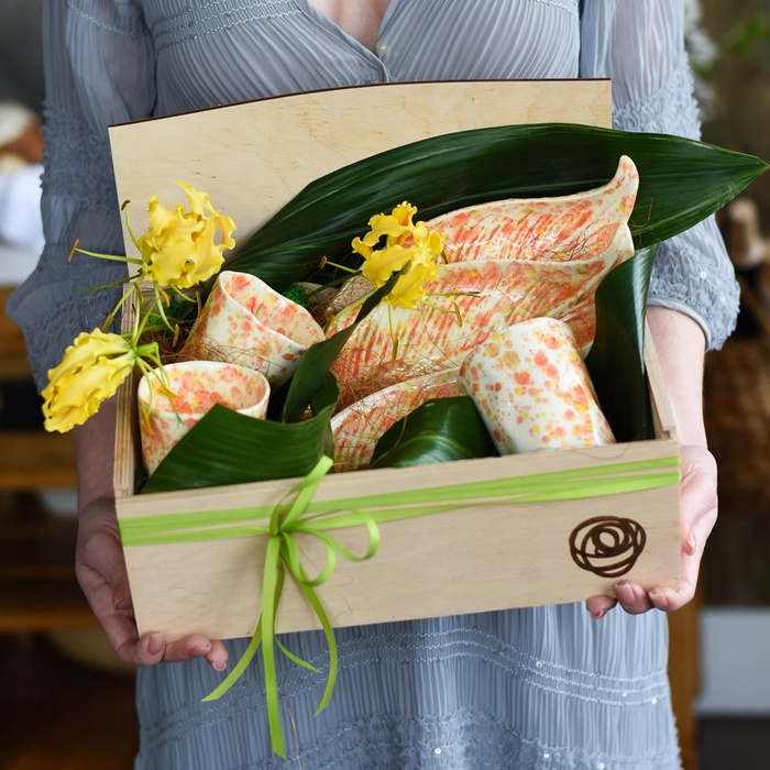 Подарочный набор керамической посуды "Волшебство красок"