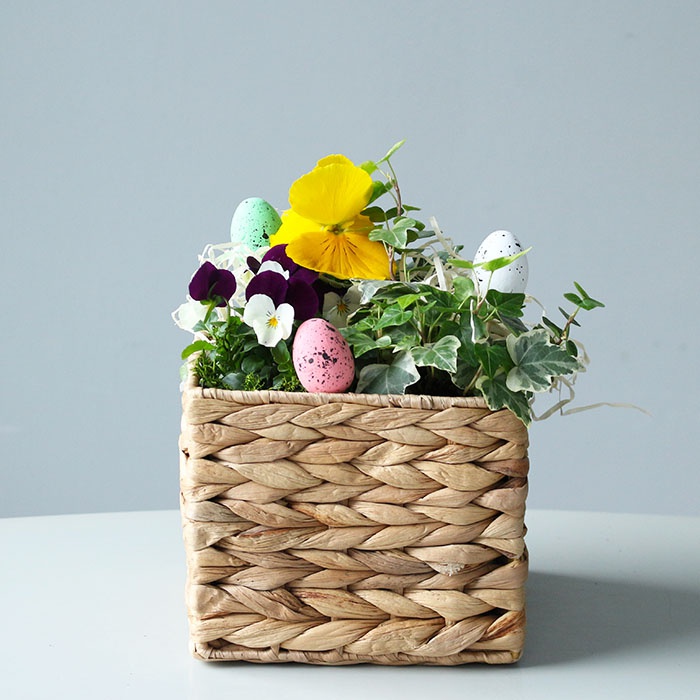 Подарочный набор "Пасхальная композиция с анютиными глазками"