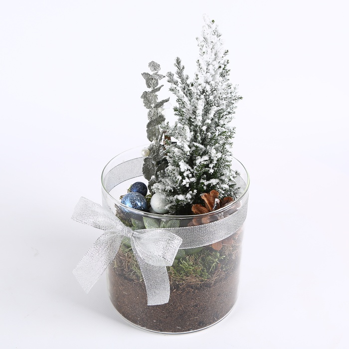 Композиция в вазе "Морозное сияние"