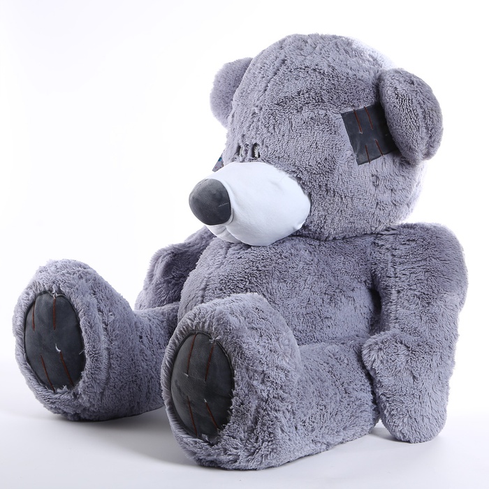 М'яка іграшка Ведмідь Тедді, сірий, М