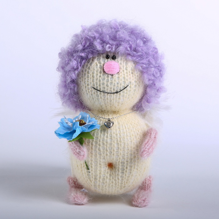 М'яка іграшка "Янгол з фіолетовим волоссям"