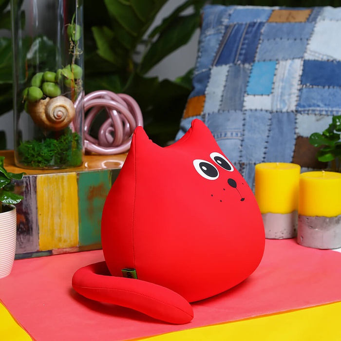 Мягкая игрушка-антистресс "Кот Красный", мини