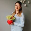 Композиция из ландышей "Клубничный пломбир"