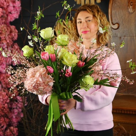 Букет з гортензією "Ніжні обійми"