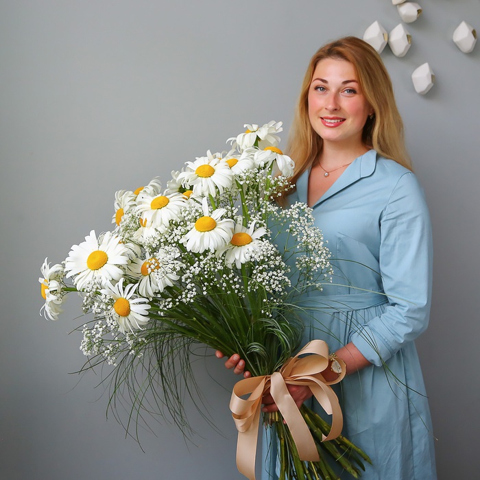 Летний букет из ромашек